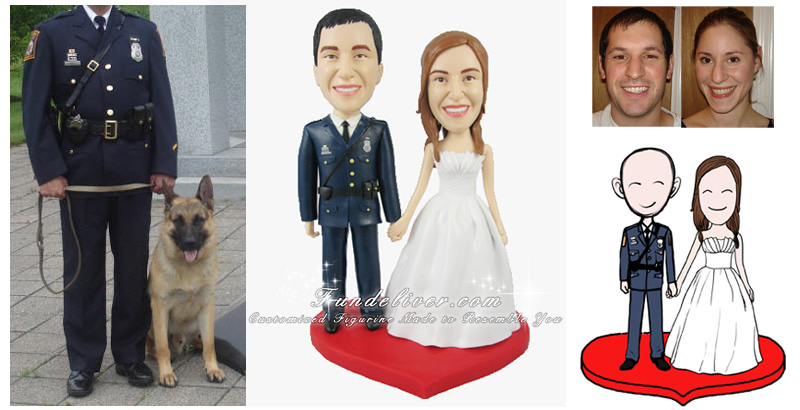 Police Wedding Cake Toppers